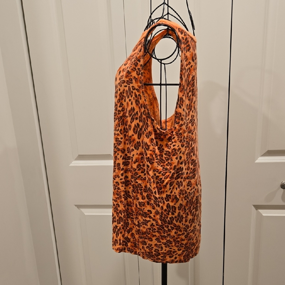 ❤️EUC Torrid Orange Leopard Print Tank Top - Picture 5 of 11